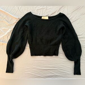 Keepsake Black Balloon sleeve Sweater